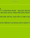 Bài giảng môn học Trắc địa đại cương: Bài 8 - Đặng Đức Duyến