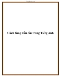 Cách dùng dấu câu trong Tiếng Anh