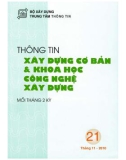 Thông tin Xây dựng cơ bản và khoa học công nghệ xây dựng – Số 21/2010