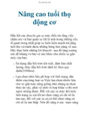 Nâng cao tuổi thọ động cơ