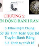 Bài giảng Cơ sở thiết kế máy: Chương 5 - ThS. Dương Đăng Danh