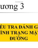 Bài giảng Bảo dưỡng và sữa chữa đường ô tô - Chương 3: Điều tra đánh giá tình trạng mặt đường