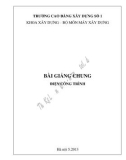 Bài giảng Điện công trình - Trường CĐ Xây dựng số 1