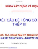 Bài giảng Kết cấu bê tông cốt thép 3 - ThS. Đồng Tâm Võ Thanh Sơn