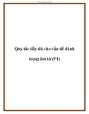 Quy tắc đầy đủ cho vấn đề đánh trọng âm từ (P1)