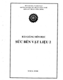 Bài giảng về môn Sức bền vật liệu