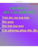 Bài giảng Công nghệ Đúc - Chương V: Đúc các hợp kim