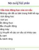 Bài giảng Nguyên lý máy: Bài 1 - Cấu trúc động học của cơ cấu