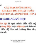 Bài giảng Kỹ thuật điện tử: Chương V - Lê Thị Kim Anh