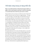 Tiết kiệm năng lượng sử dụng biến tần