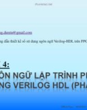 Hướng dẫn thiết kế số sử dụng ngôn ngữ Verilog-HDL trên FPGA: Bài 4