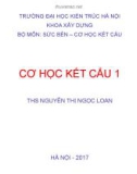 Bài giảng Cơ học kết cấu 1: Chương 1 - ThS. Nguyễn Thị Ngọc Loan