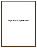 7 tips for writing in English