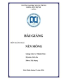 Bài giảng Nền móng - ĐH Quang Trung