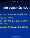 Bài giảng Lập dự toán xây dựng: Chương 4 - GV. Phạm Văn Dũng