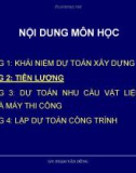 Bài giảng Lập dự toán xây dựng: Chương 2 - GV. Phạm Văn Dũng