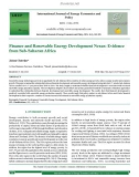 Finance and renewable energy development nexus: Evidence from sub-Saharan Africa