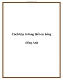 Cách bày tỏ lòng biết ơn bằng tiếng Anh