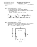 Đề thi môn cơ học kết cấu 1 - Trường đại học Thủy Lợi - Đề số 34
