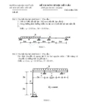 Đề thi môn Cơ học kết cấu - ĐH Thủy lợi - Đề số 10