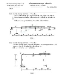 Đề thi môn Cơ học kết cấu - ĐH Thủy lợi - Đề số 4
