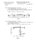 Đề thi môn Cơ học kết cấu - ĐH Thủy lợi - Đề số 16