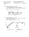 Đề thi môn Cơ học kết cấu - ĐH Thủy lợi - Đề số 5
