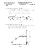 Đề thi môn Cơ học kết cấu - ĐH Thủy lợi - Đề số 7