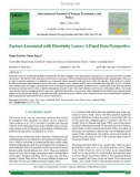 Factors associated with electricity losses: A panel data perspective