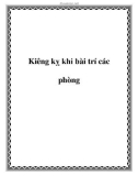 Kiêng kỵ khi bài trí các phòng