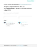 Design of pipeline R2MDC FFT for implementation of MIMO OFDM transceivers using FPGA