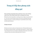 Trang trí bếp theo phong cách đồng quê