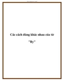 Các cách dùng khác nhau của từ 'By'