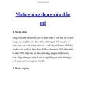 Những ứng dụng của dầu mỏ