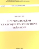 Quy phạm đo kênh và xác định tim công trình trên kênh