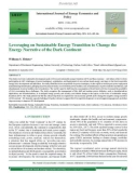 Leveraging on sustainable energy transition to change the energy narrative of the dark continent