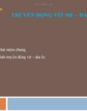 ĐẠI CƯƠNG VỀ THIẾT KẾ MÁY VÀ CHI TIẾT MÁY-Chương 8: Truyền động vít - đai ốc