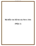 Bài diễn văn bất hủ của Steve Jobs (Phần 1)