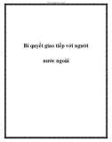 Bí quyết giao tiếp với người nước ngoài