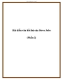 Bài diễn văn bất hủ của Steve Jobs (Phần 2)