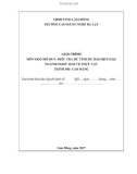 Giáo trình Điều tra dự tính dự báo dịch hại - Nghề: Bảo vệ thực vật (Cao đẳng) - CĐ Nghề Đà Lạt