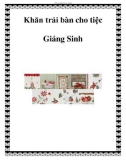 Khăn trải bàn cho tiệc Giáng Sinh