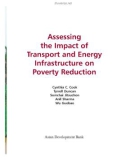 Assessing the Impact of Transport and Energy Infrastructure on Poverty ReductionCynthia