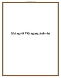 Khi người Việt ngọng Anh văn