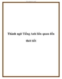 Thành ngữ Tiếng Anh liên quan đến thời tiết