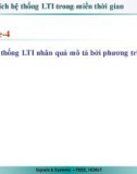 Bài giảng Tín hiệu và hệ thống: Lecture 4 – Trần Quang Việt