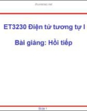 Bài giảng Điện tử tương tự 1: Hồi tiếp