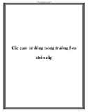 Các cụm từ dùng trong trường hợp khẩn cấp