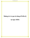 Những từ và cụm từ dùng để biểu lộ sự ngạc nhiên