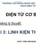 Bài giảng môn Điện tử cơ bản: Bài 3 - GV. Tống Văn Ngọc